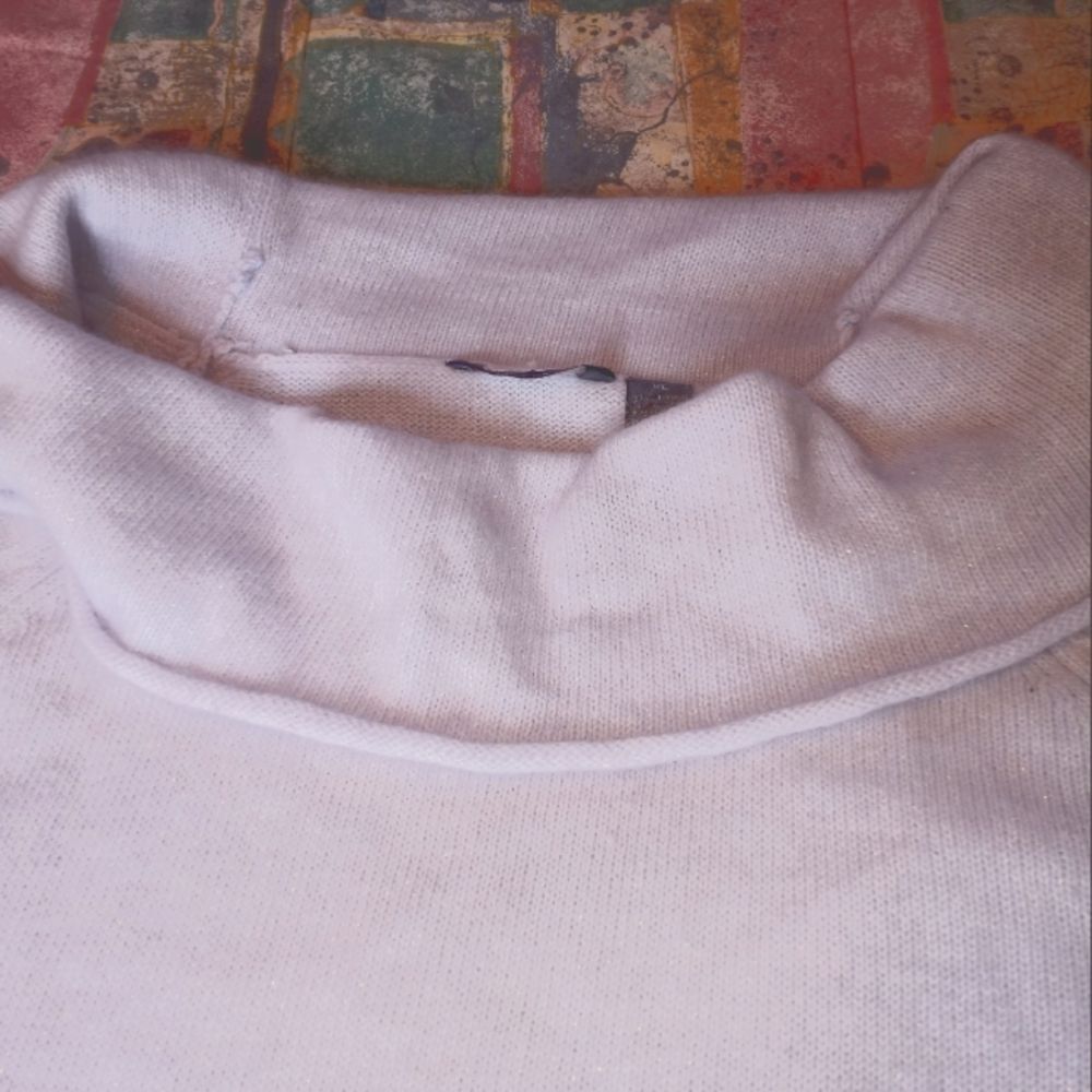 Hillard Hanson XL Blue AngoraWool Blend RaglanLslv Knit CowlNeck WomenTopSweater - Picture 9 of 10